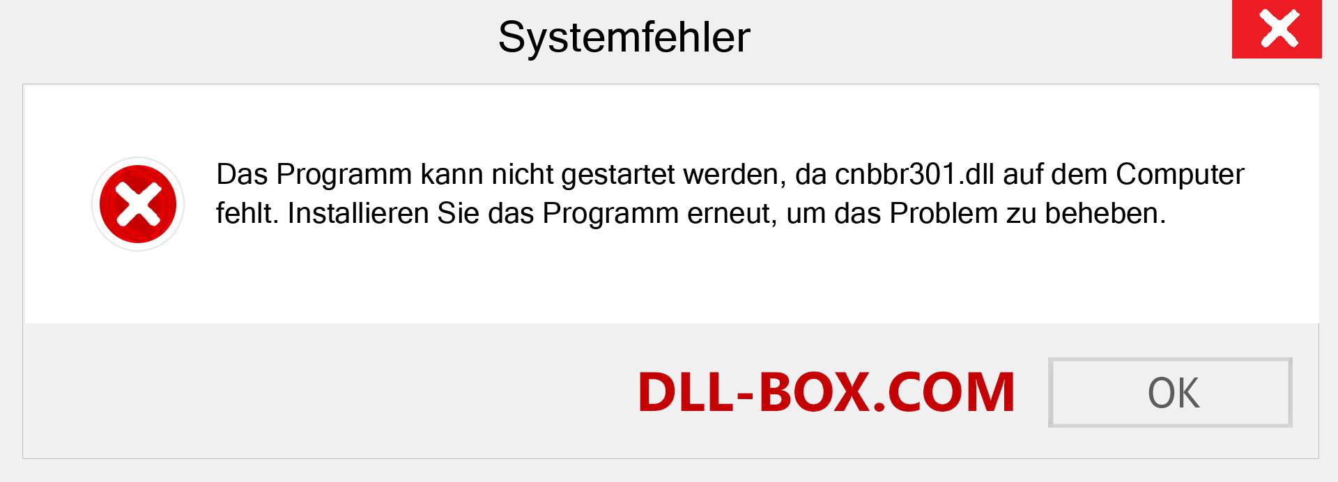 cnbbr301.dll-Datei fehlt?. Download für Windows 7, 8, 10 - Fix cnbbr301 dll Missing Error unter Windows, Fotos, Bildern