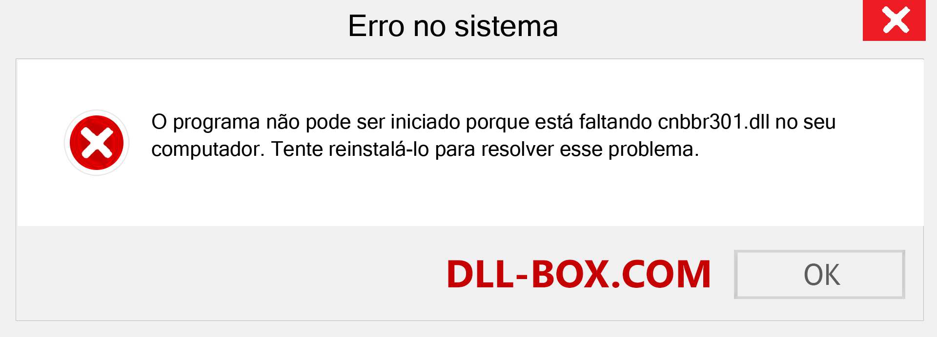 Arquivo cnbbr301.dll ausente ?. Download para Windows 7, 8, 10 - Correção de erro ausente cnbbr301 dll no Windows, fotos, imagens